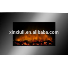 EF-14D con efecto de combustible de registro plano de vidrio templado panel chimenea montada en la pared